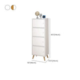 Modern Multi-Purpose Rectangular White Narrow Bookcase Image - 17