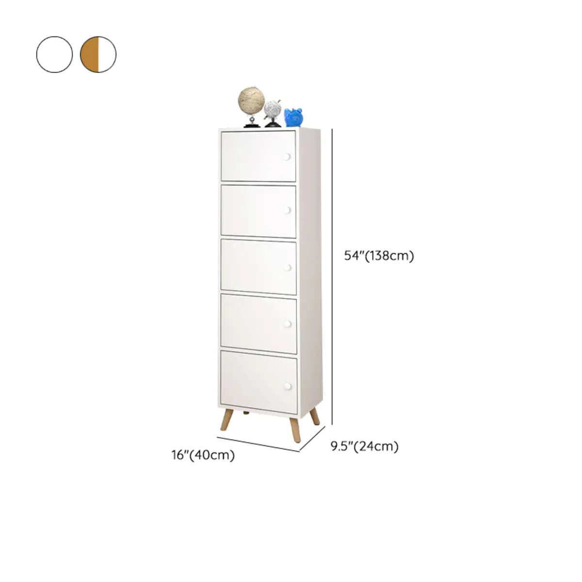 Modern Multi-Purpose Rectangular White Narrow Bookcase Image - 19