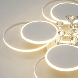 Modern Multi-Round Crystal Chain Semi-Flush Mount Light Image - 13