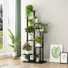 Modern Multi-Tier Wood Floor Display Plant Stand Black Image - 13