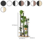 Modern Multi-Tier Wood Floor Display Plant Stand Black #size