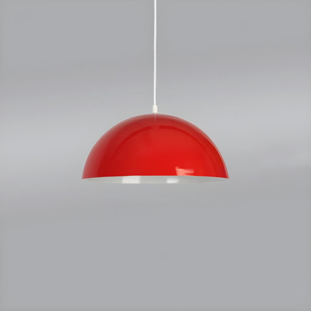 Modern Multicolor Dome Aluminum Dining Room Pendant Light Image - 8