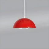 Modern Multicolor Dome Aluminum Dining Room Pendant Light Image - 8