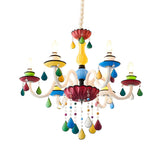 Modern Multicolor Glass Chandelier for Living Room Image - 6