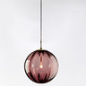 Modern Multicolor Glass Globe Dining Room Pendant Light Image - 2