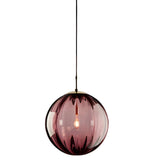 Modern Multicolor Glass Globe Dining Room Pendant Light Image - 8