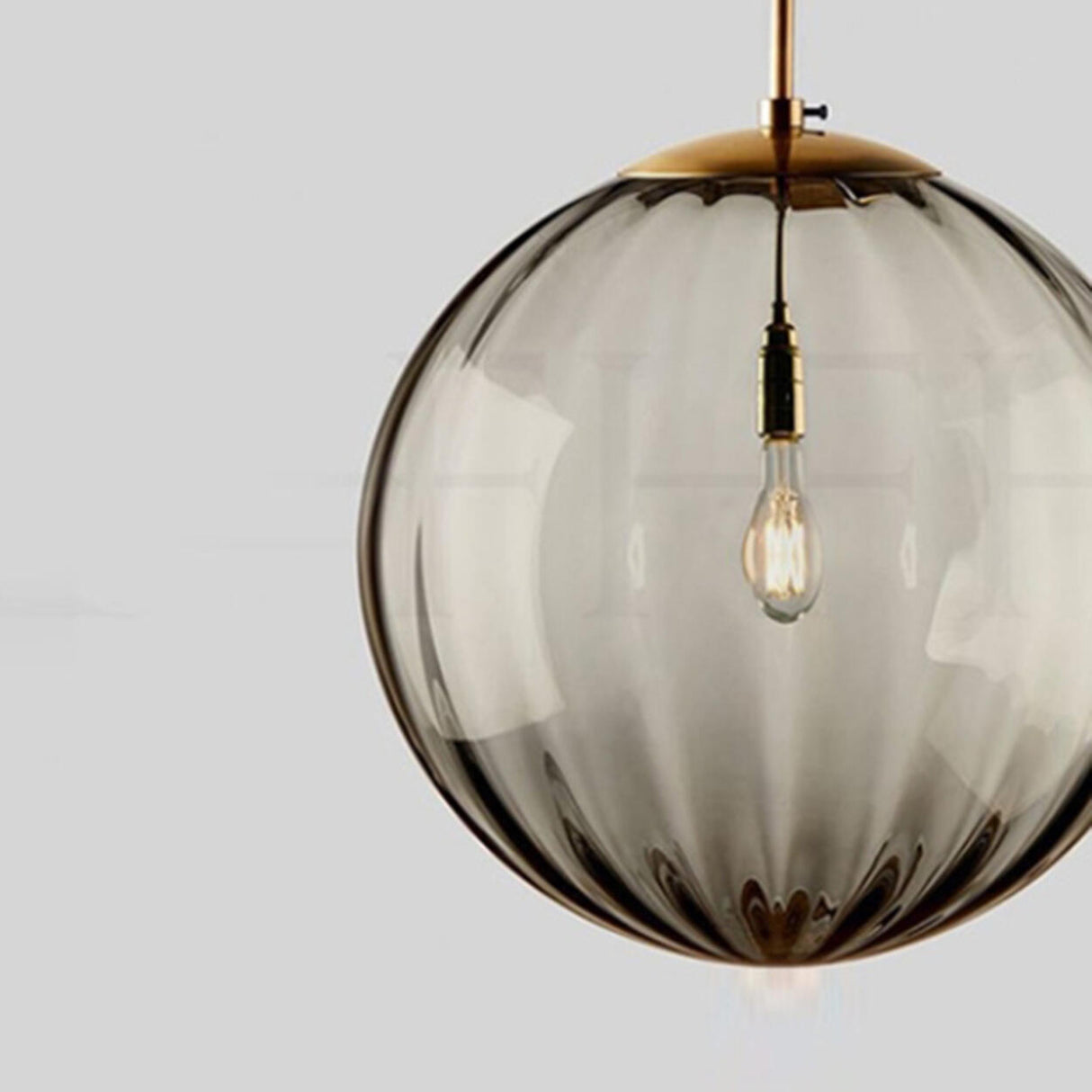 Modern Multicolor Glass Globe Dining Room Pendant Light Image - 9