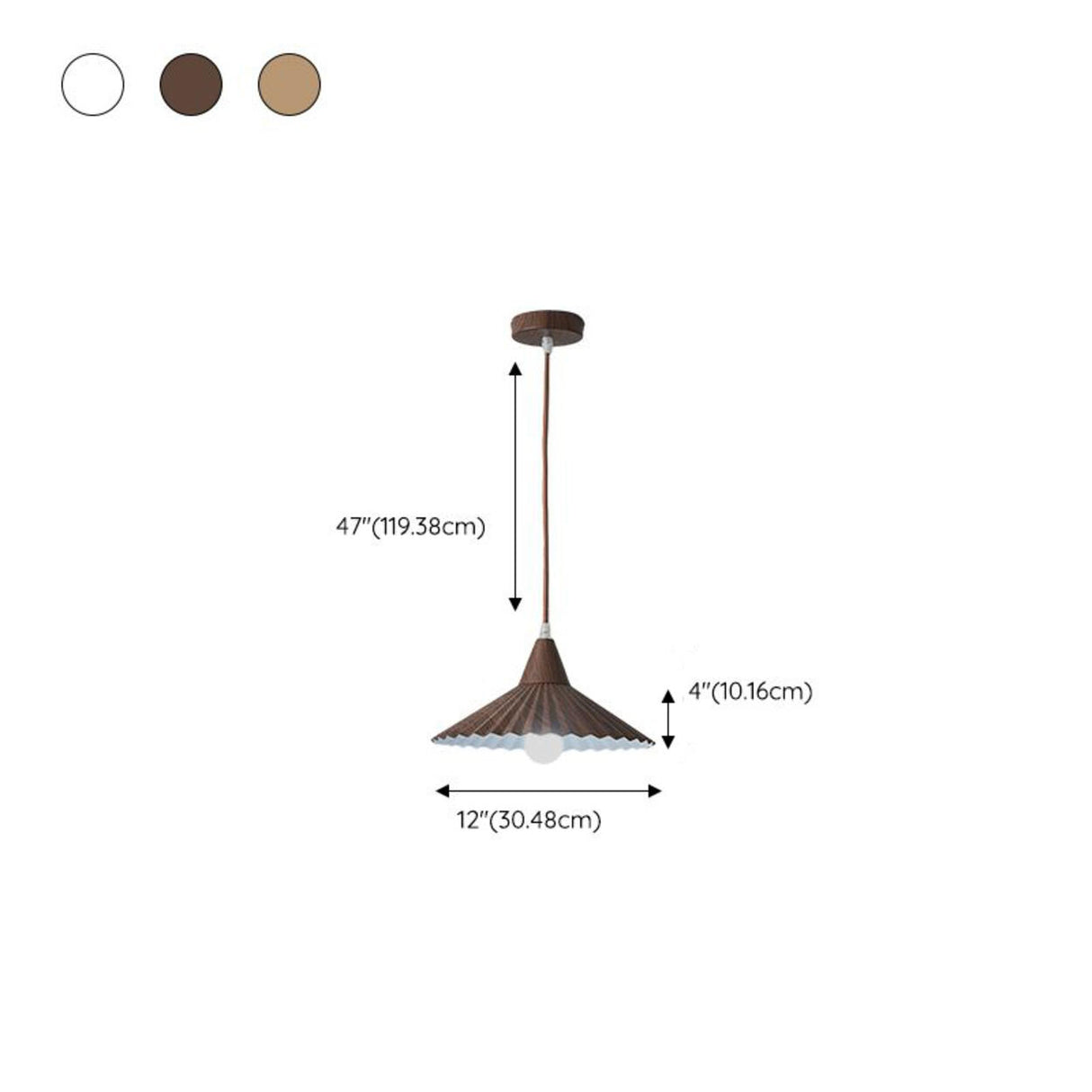 Modern Multicolor Metal Cone Dining Room Pendant Light 