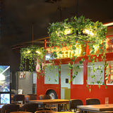 Modern Natural Green Ivy Plant Round Restaurant Chandelier Image - 3