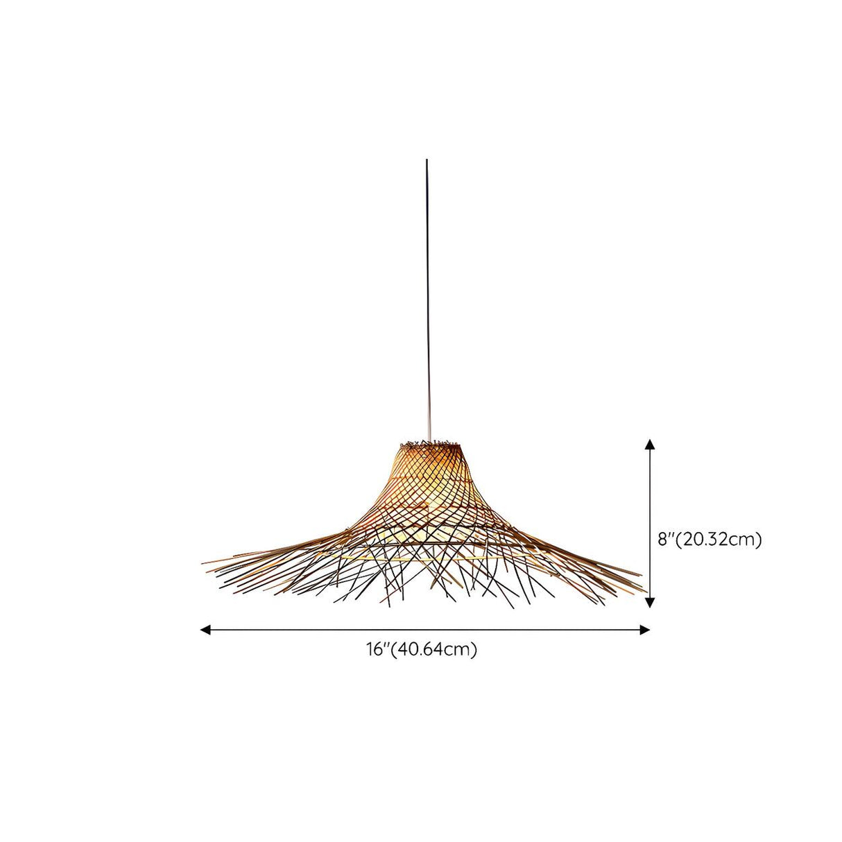 Modern Natural Restaurant Woven Rattan Pendant Light 