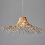 Modern Natural Restaurant Woven Rattan Pendant Light Image - 8