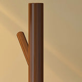 Modern Natural Walnut Finish Tree-Shaped Wood Coat Rack Image - 13