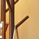 Modern Natural Walnut Finish Tree-Shaped Wood Coat Rack Image - 9