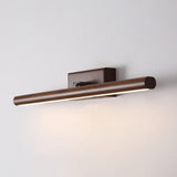 Modern Natural Wood Cylinder Vanity Light Fixtures Image - 14