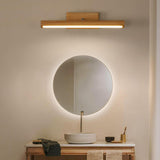 Modern Natural Wood Cylinder Vanity Light Fixtures Image - 20