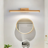 Modern Natural Wood Cylinder Vanity Light Fixtures Image - 4