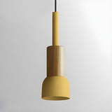 Modern Nordic Cone Colorful Wood Pendant Light Set Image - 4