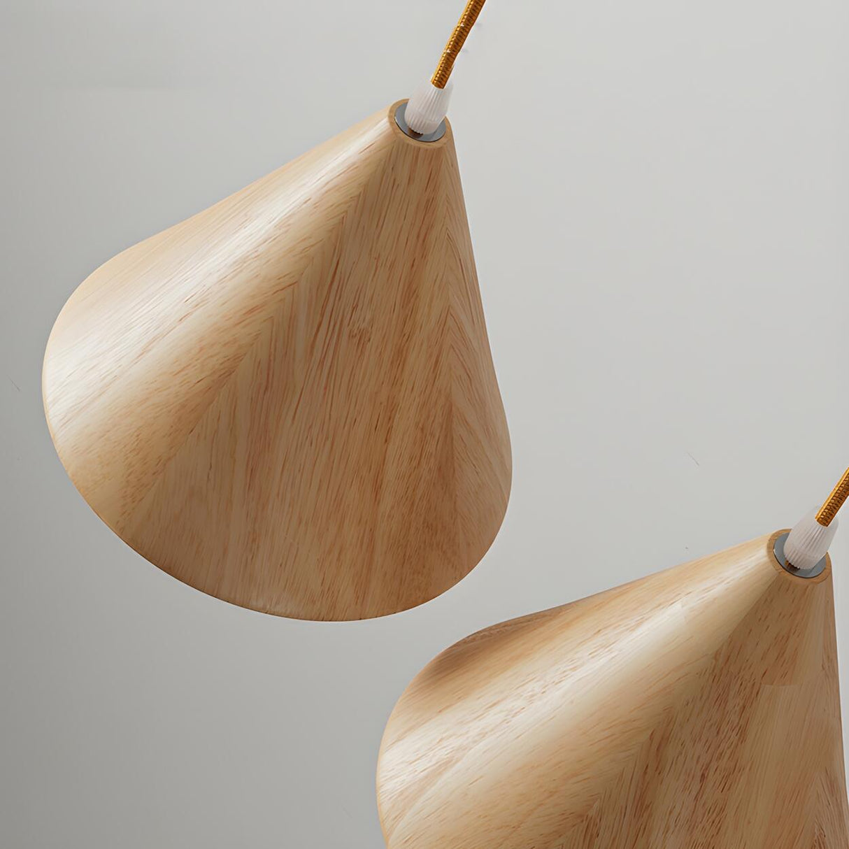 Modern Nordic Solid Wood Cone LinearPendant Light Image - 12