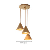 Modern Nordic Solid Wood Cone LinearPendant Light Image - 17