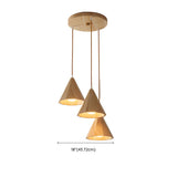 Modern Nordic Solid Wood Cone LinearPendant Light Image - 20