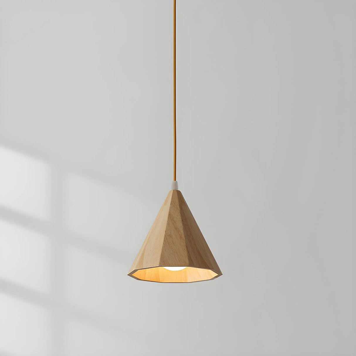 Modern Nordic Solid Wood Cone LinearPendant Light Image - 3