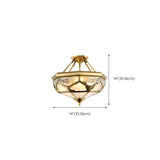 Modern Octagon Drum Glass Flush Mount Light Bedroom Image - 27