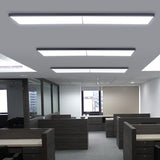 Modern Office Black Rectangle LED Flush Mount Light Image - 1