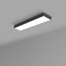 Modern Office Black Rectangle LED Flush Mount Light Image - 11