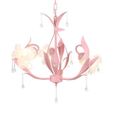 Modern Opal Glass Blossom Pink Floral Chandelier Image - 13