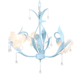 Modern Opal Glass Blossom Pink Floral Chandelier Image - 16