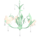 Modern Opal Glass Blossom Pink Floral Chandelier Image - 18