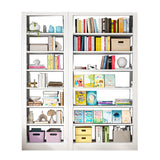 Modern Open Adjustable Shelves Steel Vertical Bookcase Image - 5