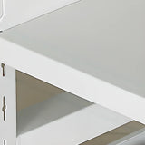 Modern Open Adjustable Shelves Steel Vertical Bookcase Image - 6