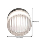 Modern Orange Cylinder LED Flush Mount Ceiling Light Image - 10