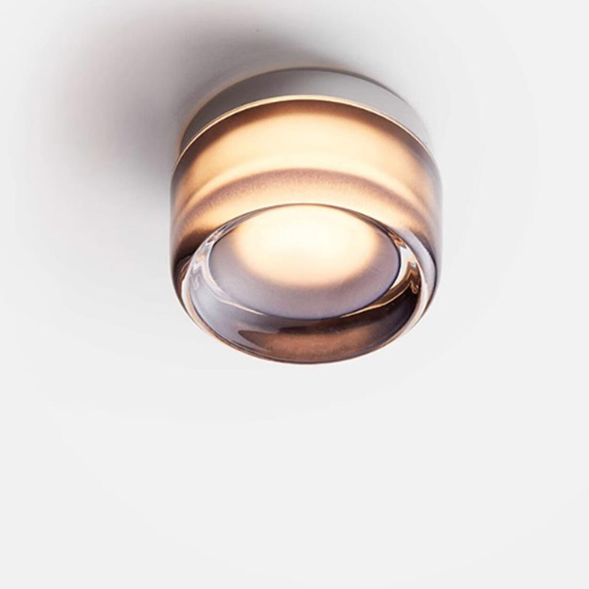 Modern Orange Cylinder LED Flush Mount Ceiling Light Image - 4