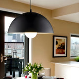 Modern Orange Dome Aluminum Restaurant Pendant Light Image - 13