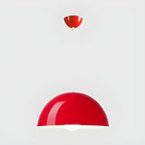 Modern Orange Dome Aluminum Restaurant Pendant Light Image - 6