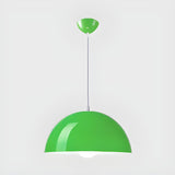 Modern Orange Dome Aluminum Restaurant Pendant Light Image - 9