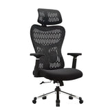 Modern Orange Mesh Swivel Adjustable Arms Office Chair Image - 3