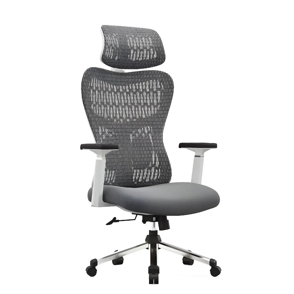 Modern Orange Mesh Swivel Adjustable Arms Office Chair Image - 7