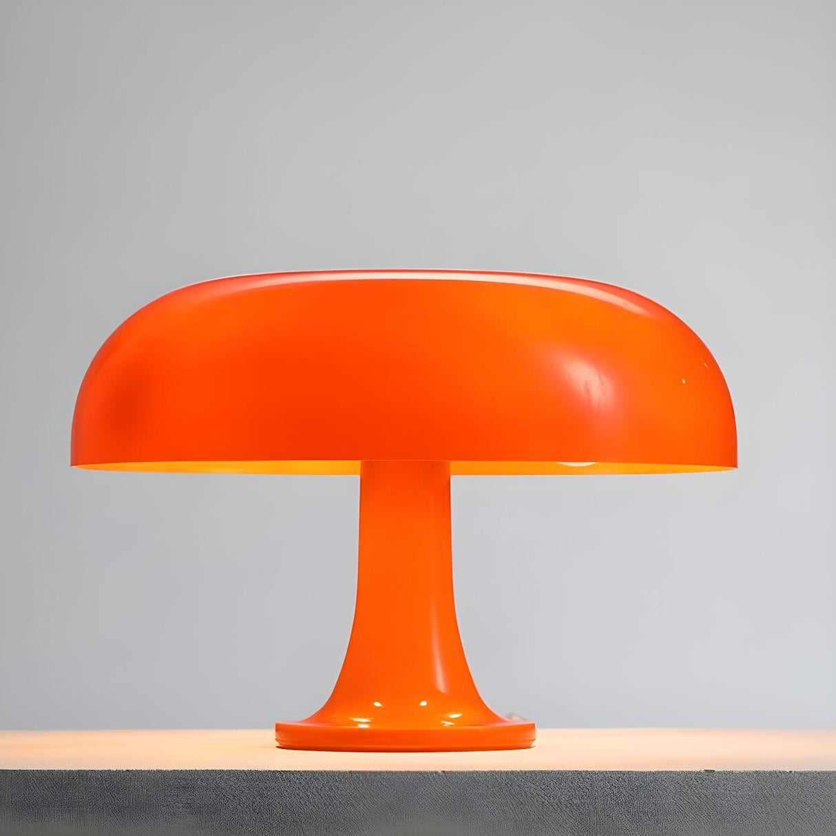 Modern Orange Mushroom Dome Shape Decor Table Lamp Image - 8