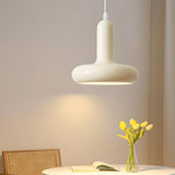 Modern Orange Mushroom Round Iron Pendant Light Image - 4