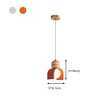 Modern Orange Resin Arch Pendant Lights Adjustable Cord #size