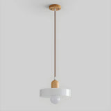 Modern Orange Round Glass Pendant Light Dining Room Image - 11