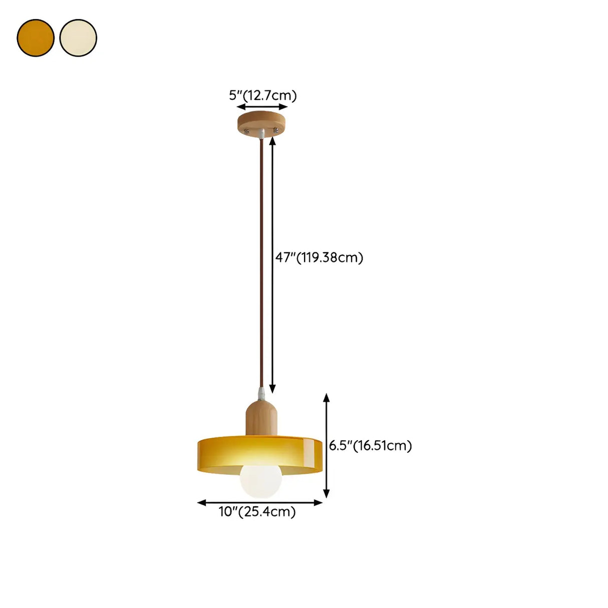 Modern Orange Round Glass Pendant Light Dining Room 