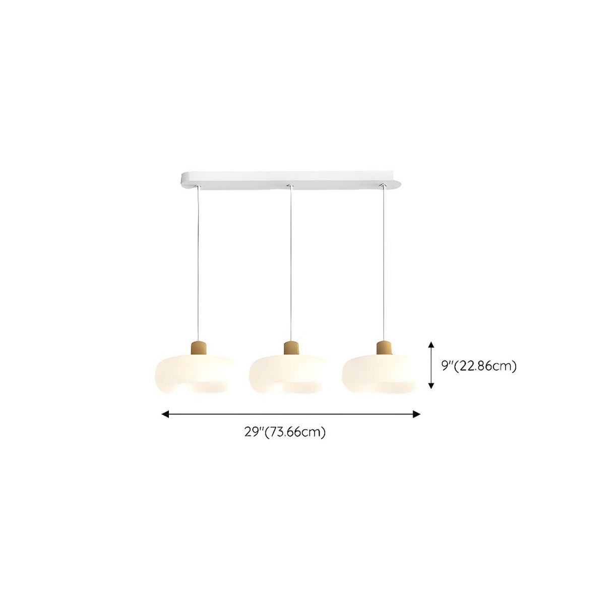 Modern Organic Cloud White Frosted Glass Pendant Light Image - 16