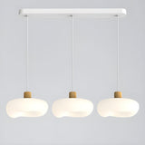 Modern Organic Cloud White Frosted Glass Pendant Light Image - 3