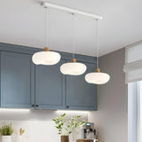 Modern Organic Cloud White Frosted Glass Pendant Light Image - 4