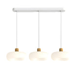 Modern Organic Cloud White Frosted Glass Pendant Light Image - 8