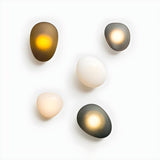 Modern Organic Glass Pebble LED Wall Light Fixture Image - 12